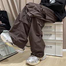 2023工装裤日系高街痞帅冲锋裤子多口袋降落伞休闲长裤K7249-P36，男装休闲裤，星座512-4