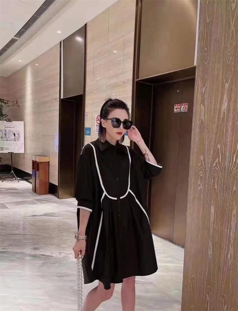 【现货】夏季新款织带衬衣裙，女装，1+9