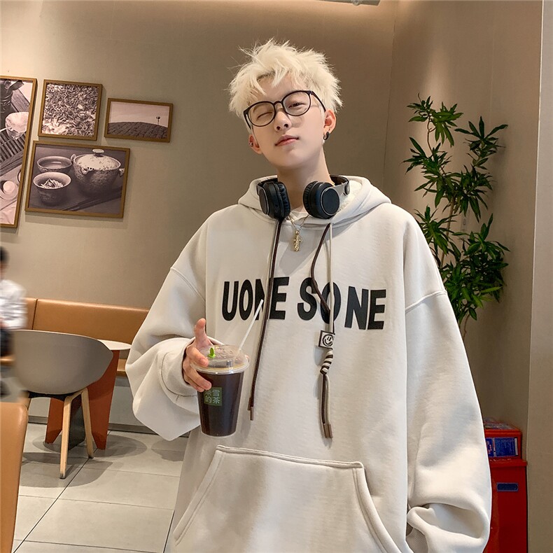 大码秋冬高品质480G重磅加厚羊驼绒硅胶印花连帽卫衣JF51-P65控98,男装卫衣,电商A422-1