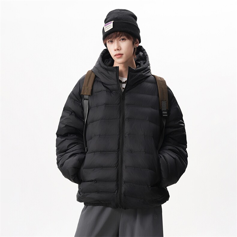 现货冬季新款排骨羽绒服男士短款90%白鸭绒保暖连帽外套Y215,男装羽绒服,星座225-2