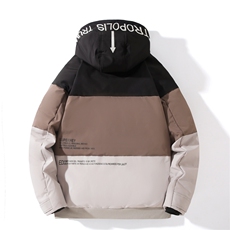 90%白鸭绒羽绒服男短款2025冬季新加厚学生拼接外套宽松9801-P100，男装羽绒服，星座1210A