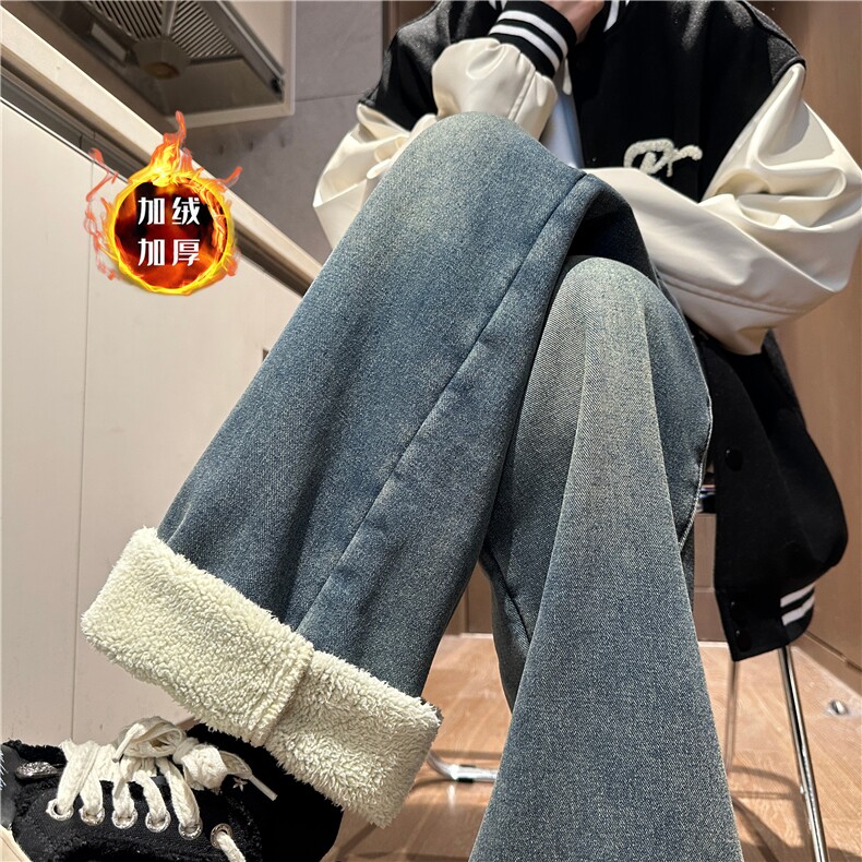 XZ616秋冬重磅加绒加厚黄泥百搭直筒休闲牛仔裤TY1145P65控78，男装牛仔裤，星座512A（原616）