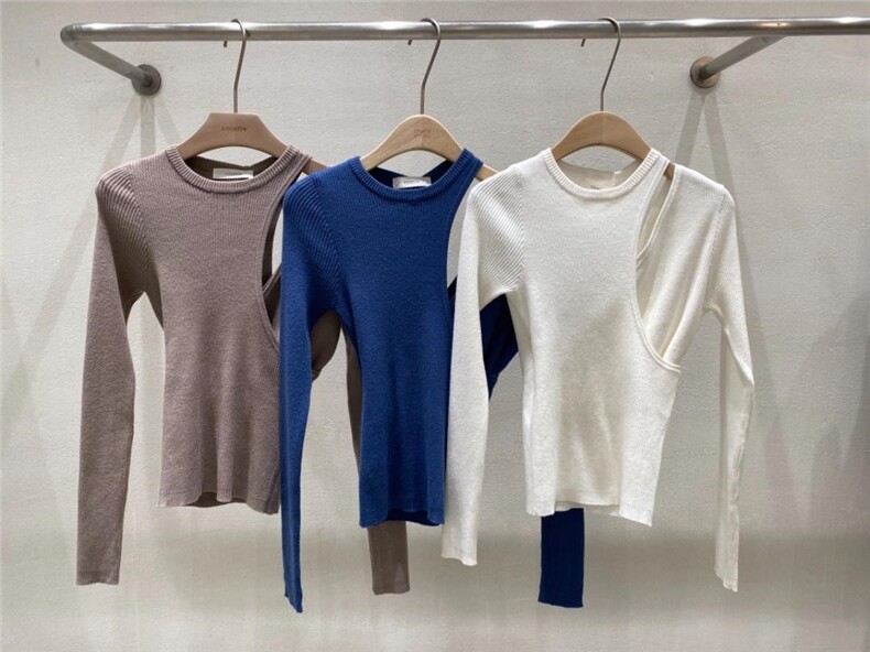 【现货】韩版网红款露肩针织打底衫，其它，cosette(4F)