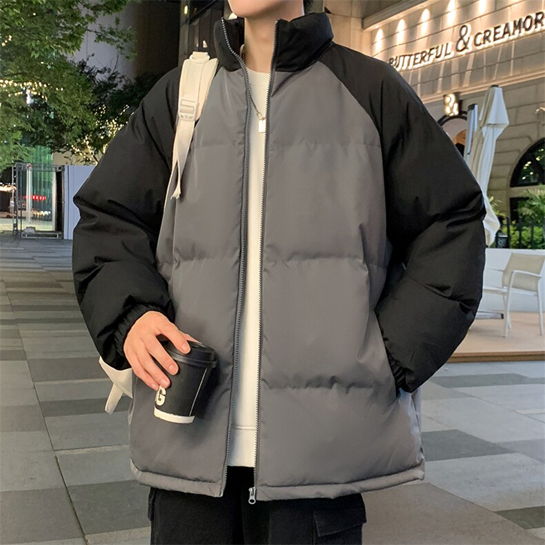 潮美式情侣棉服冬季宽松加厚男女款立领上衣M05-P75图片