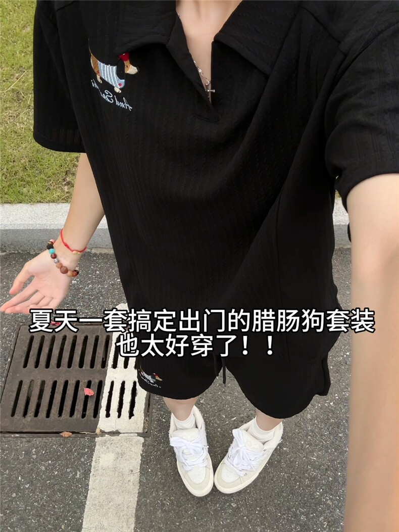 XZ809A/TZTZ02套装P75/控88腊肠狗绣花POLO衫T恤,男装Polo衫,星座809A(原222-1)
