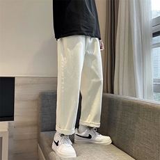 夏季新款休闲裤男潮牌宽松直筒ins港风高街坠感bf九分裤K2710-P35，男装休闲裤，星座1008