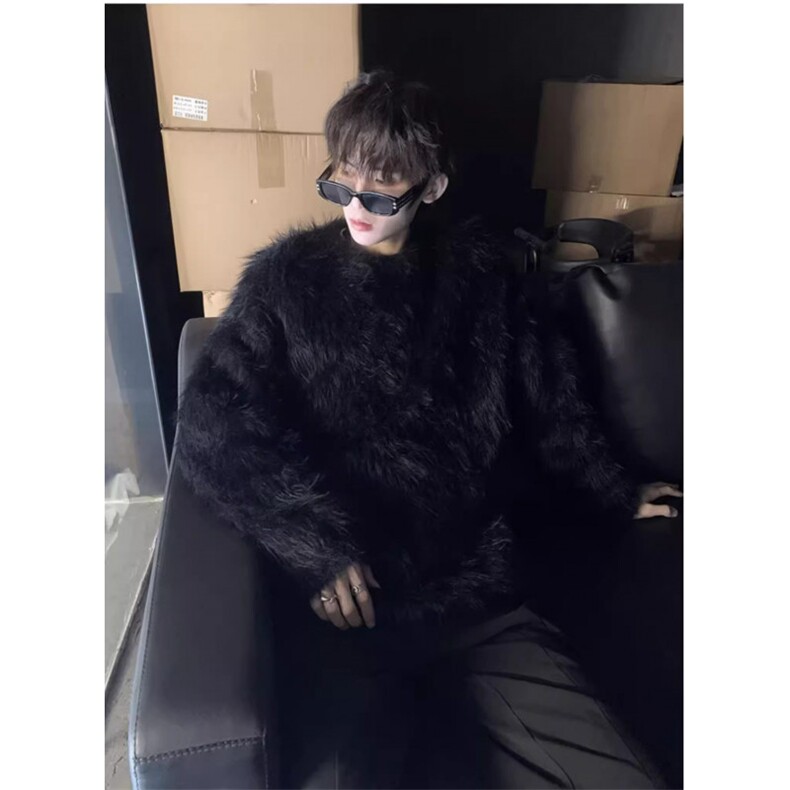 现货冬季加厚套头毛衣高级感软糯长袖情侣针织衫上衣LMY088-P55,男装针织衫/毛衣,星座1008