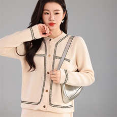 2025年秋季新款小香风套裙休闲时尚修身，女装套装/套裙，奢优羊绒