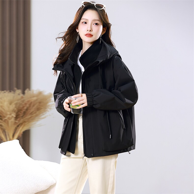 2025年冬季新款时尚简约保暖冲锋衣外套，女装派克服，婷思杰（原婷想服饰）