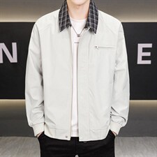 春秋季夹克男翻领外套男休闲百搭青年外套上衣N2603-P75，男装夹克，星座310B-3