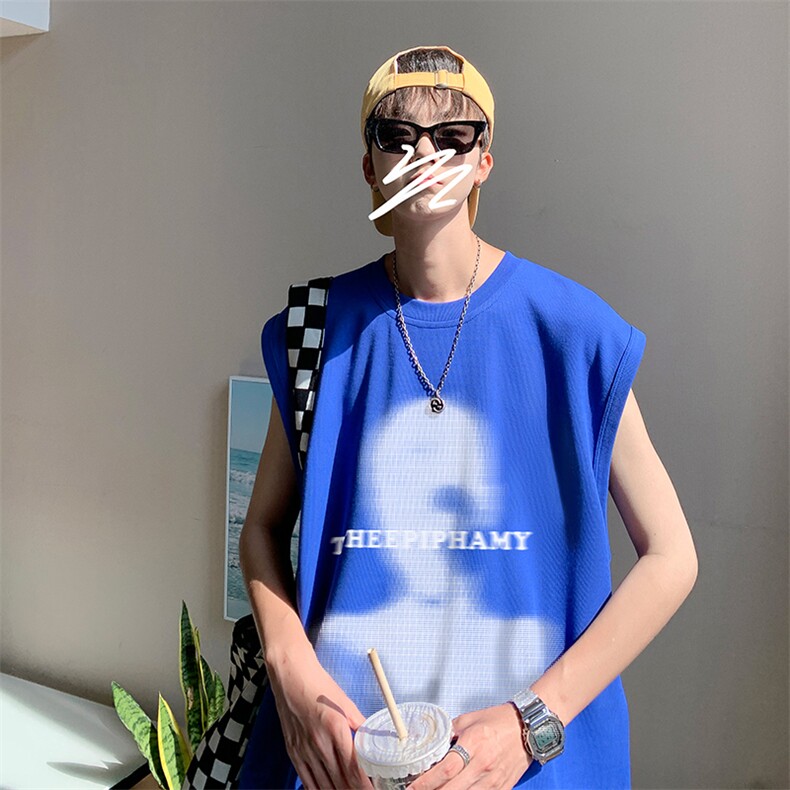 夏季男装背心/马甲/坎肩美式抽象人物印花无袖T恤B239-1251-P23,男装背心/马甲,星座514-2(原B239)