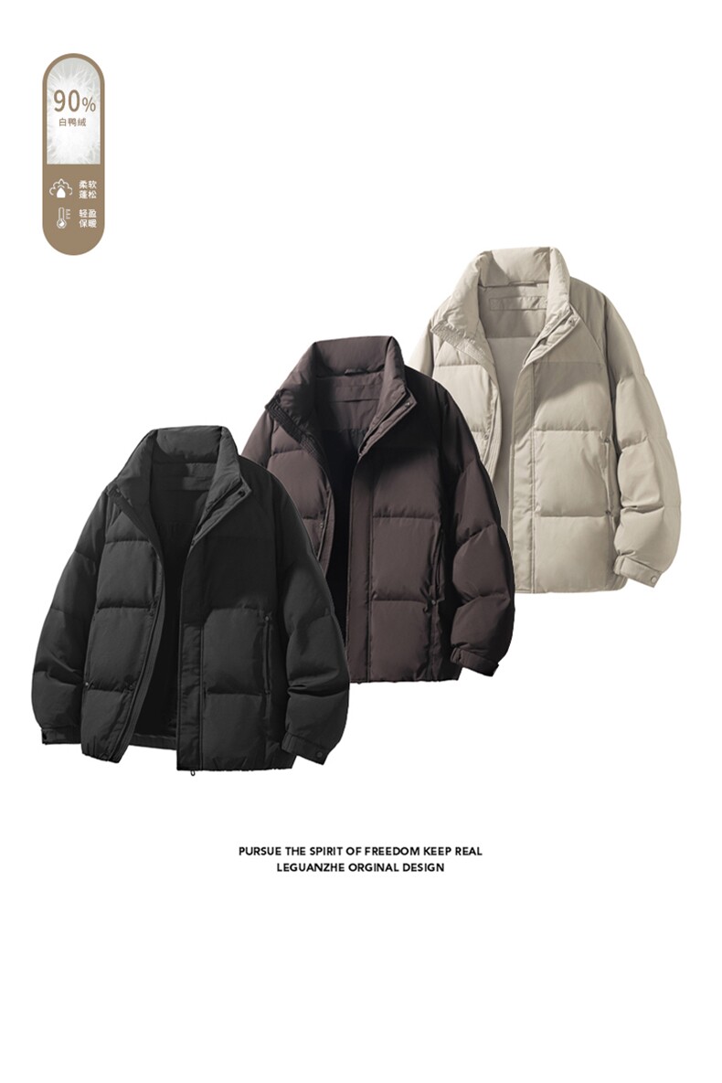 2025冬季新款港风白底大码90%白鸭绒羽绒服M-3XLGC160-特P199,男装羽绒服,电商A022