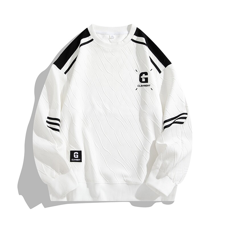 美式圆领卫衣男2026秋季潮牌情侣休闲百搭打底衫A436-MX017-P45，男装T恤，电商A436