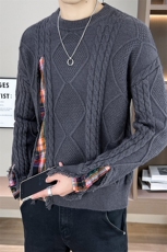 【直播】6849-P682025年秋季时尚毛衣针织衫男士宽松长袖，男装针织衫/毛衣，电商A113