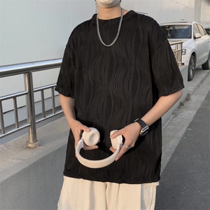 男圆领T恤宽松短袖T509P28图片
