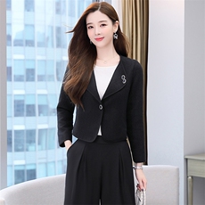 现货，呢外套里布加棉简约时尚修身潮流百搭纯色个性2021冬，女装短外套，罗腾