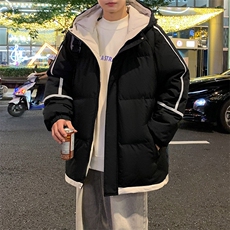 中性风棉衣男二开宽松连帽防风防水加厚棉袄DSA157B-M8871-特P80，男装棉衣，电商A157B