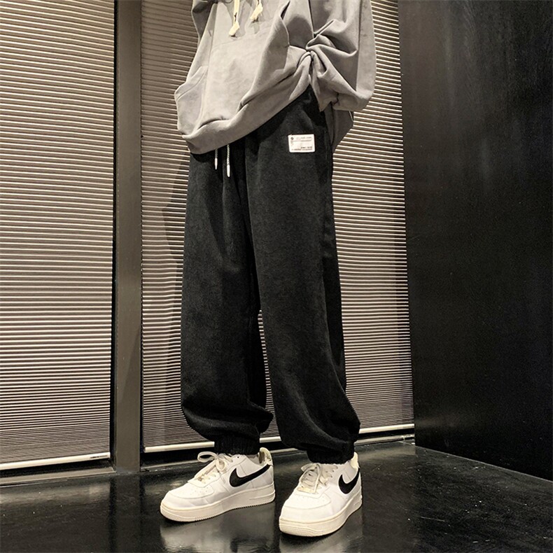 2025男士服装宽松束脚运动休闲裤灯芯绒卫裤新款DM183-P40,男装休闲裤,电商D321-1