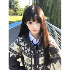 重磅秋冬北极绒开衫毛衣美式复古休闲慵懒风牛角扣针织衫连帽外套，男装针织衫/毛衣，电商A486