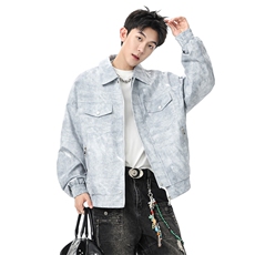 夹克男2025美式vintage翻领休闲上衣宽松休闲外套秋季Q5556-P78，男装夹克，星座610（原A335）