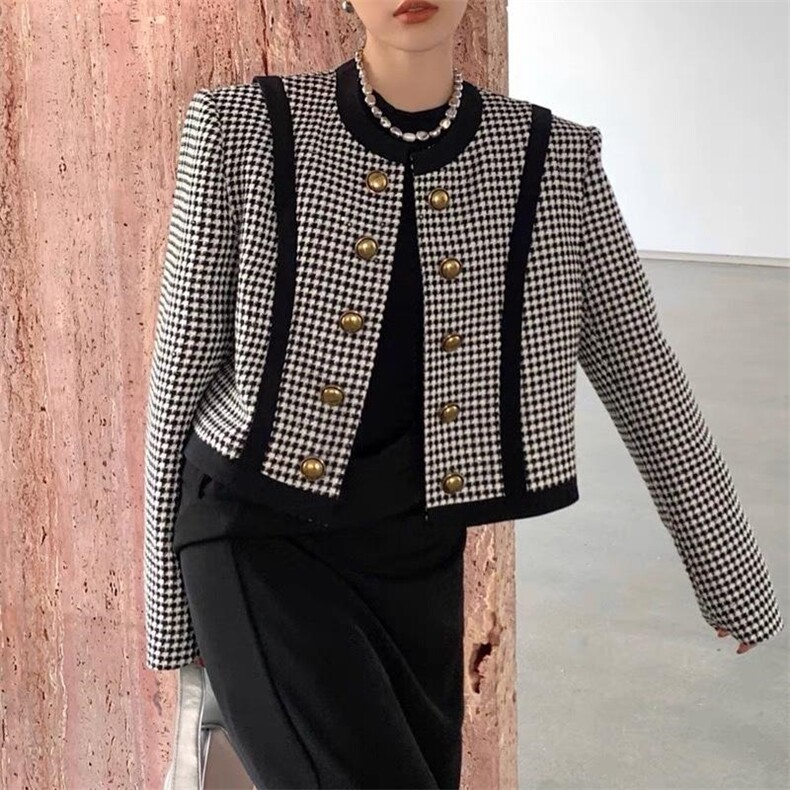 气质小格子外套，其它，欧妮卡蒂蔓