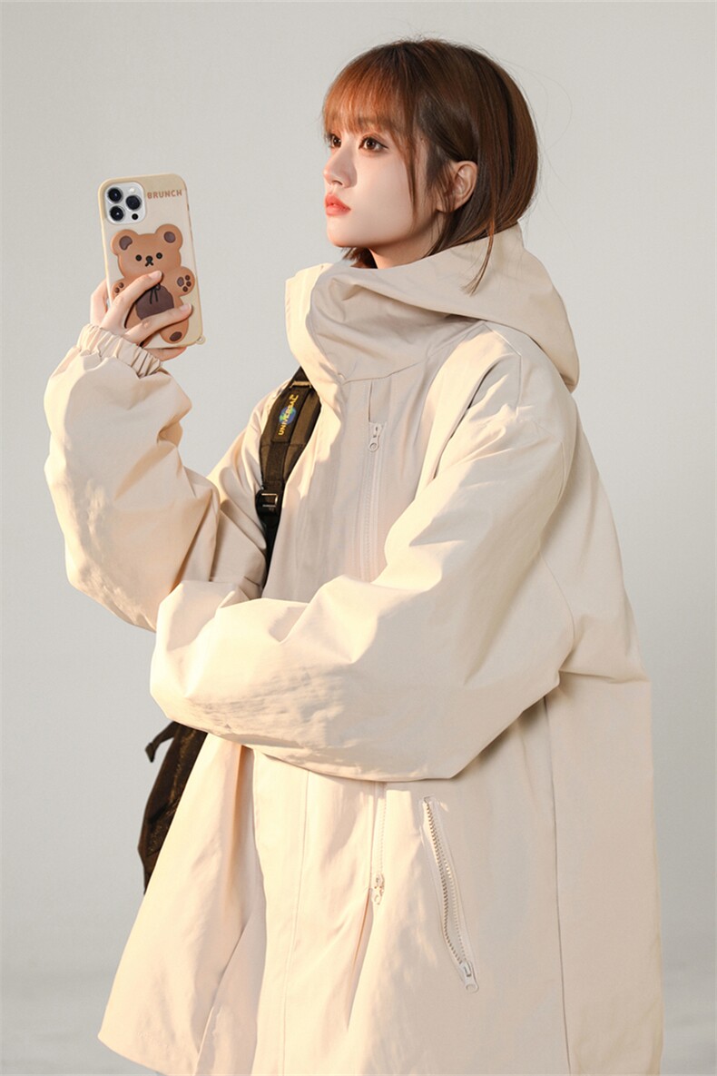 JK8008/P50春装新款现货中性风防水多拉链冲锋衣男女夹克个性外套,男装夹克,电商A141