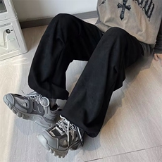 秋季休闲长裤重磅垂顺卫裤美式运动潮流复古宽松百搭ins阔腿情侣，男装休闲裤，四季星座218-1