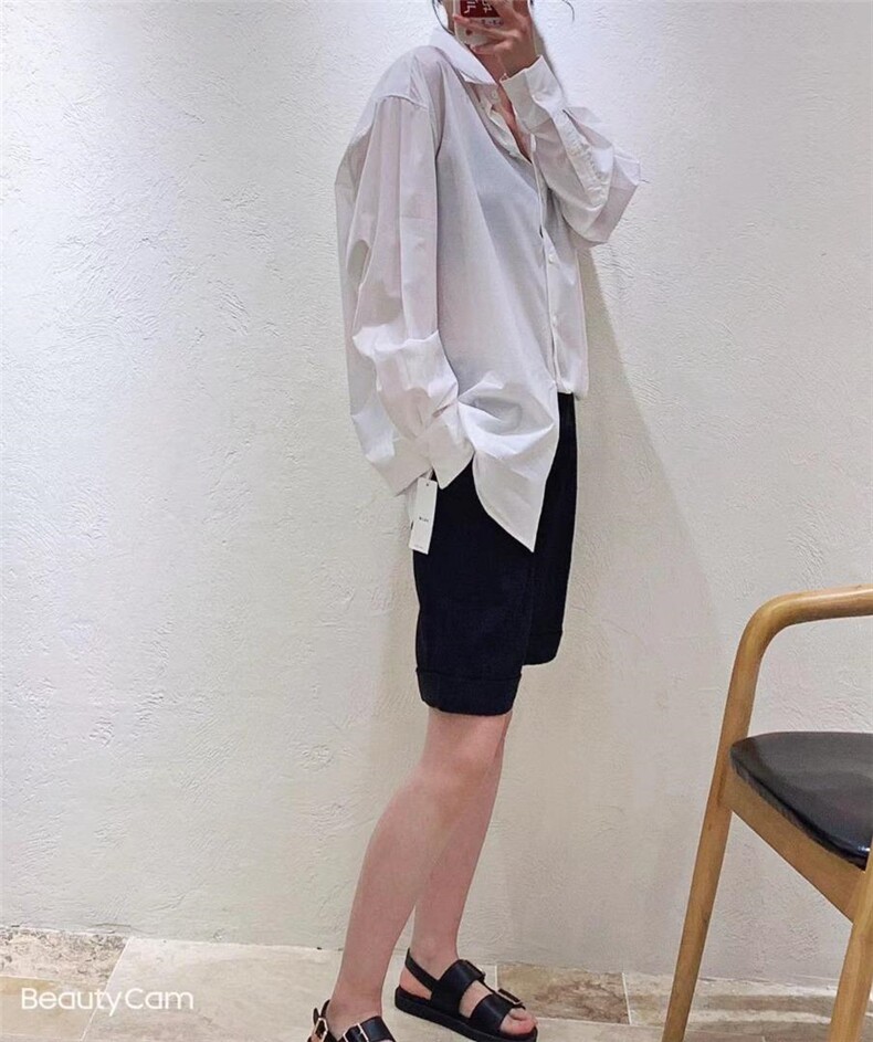 高廓形衬衫，女装衬衫，禾衣