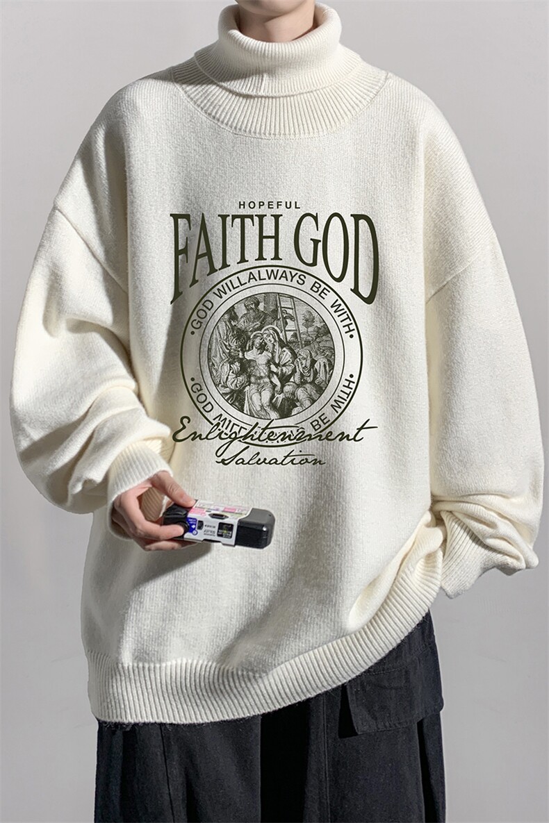 8XL高领毛衣男大码胖子堆堆领打底羊毛衫GM45388-P45加绒款-P65,男装T恤,电商A040