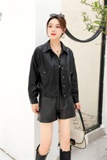 秋装皮夹克，其它，艾美多姿