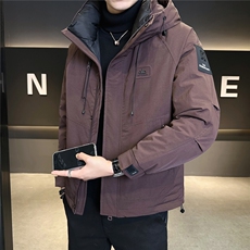 6805-M-3XL-P215标50绒店主风冬季男士工装连帽休闲羽绒服外套，男装羽绒服，电商B255