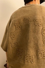 美式重磅短袖夏季潮牌宽松大码发泡字母圆领半袖-JK23212-P55控68，男装T恤，星座605(原A050)