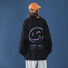 男士卫衣宽松嘻哈青春免烫套头欧美印花外套9711/，男装卫衣，星座1506-1