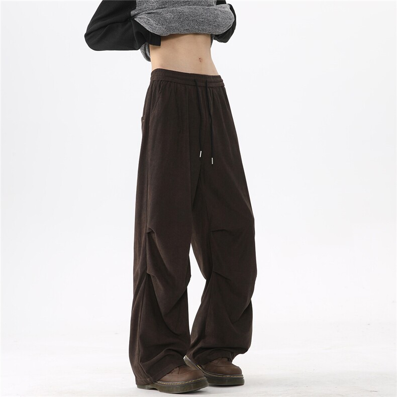YK167 特P35 控68 无影墙 春装透气轻薄灯芯绒扎染潮牌打褶休闲裤图片