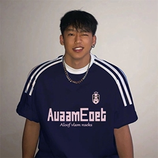 夏季美式高街重磅纯棉三条杠织带撞色男女短袖T恤ZD569-特P30，男装T恤，电商A486