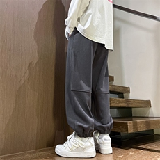 港风秋冬长裤本布织裤袋美式卫裤宽松休闲束脚卫裤K23305-P40控58，男装休闲裤，星座717