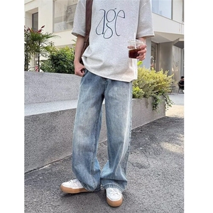 【有货】DBK3056S-批50夏季美式垂感宽松裤子慵懒风松弛感阔腿裤图片