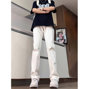 1014-1-KF001-P39-美式高街cleanfit纯色休闲牛仔裤男图片