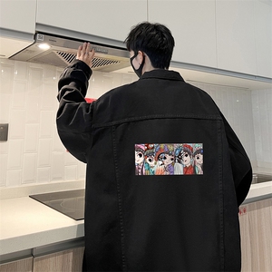 牛仔夹克男大码牛仔外套男茄克 NJ77250-P60加绒款-P75图片