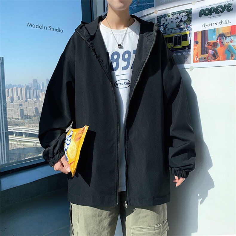 ！港风风衣男短款长袖夹克男休闲外套男上衣男DJK292-P45，男装夹克，电商B371