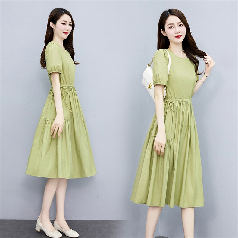 纯棉连衣裙2026夏季新款衣服大码女装全棉法式气质高端长裙子,女装连衣裙,倪叶myz