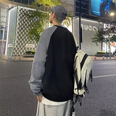 拼色美式休闲针织毛衣男秋冬潮牌高级感撞色男士内搭打底衫A6001，男装针织衫/毛衣，星座506
