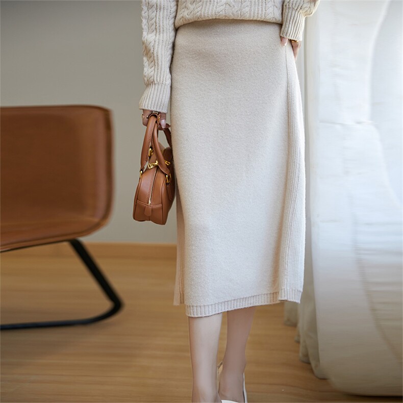 2025年秋季新款百搭羊毛半身裙，女装半身裙，宏杨羊绒