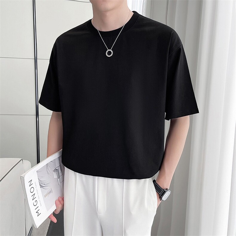 轻熟风~商场品质高克重夏季基础圆领短袖T恤T001/P35,男装T恤,电商B331