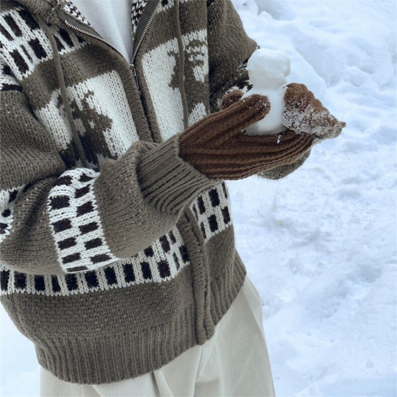 816B-MY008-P80韩版男士毛衣外套宽松圣诞慵懒风开衫韩，男装针织衫/毛衣，星座816B