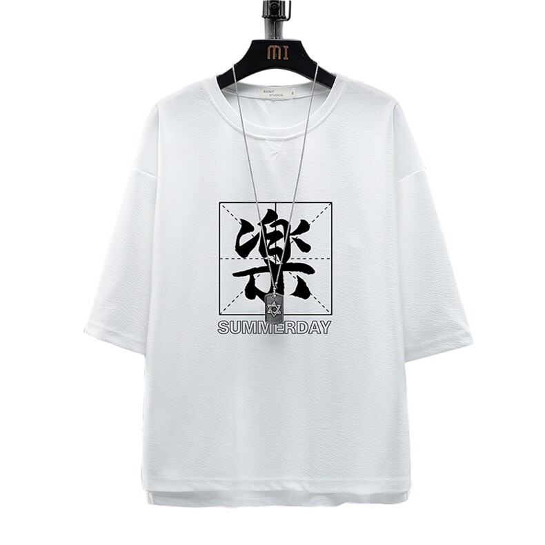 Q11197-P30春夏季七分袖t恤男大码五分袖男短袖中袖展架,男装T恤,电商A040A