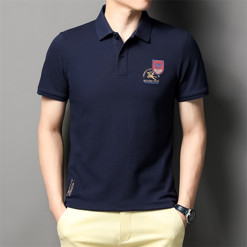 DY2005钱塘2020-3夏季新款高端短袖翻领男中青年休闲T恤P50,男装T恤,钱塘207-3