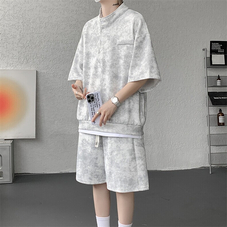 可拆开卖！立领POLO衫短袖t恤套装男生休闲运动青少年搭配帅气夏,男装T恤,电商B312