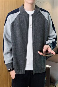 秋冬季外套男潮流韩版毛衣外穿针织衫男装开衫上衣DS842T图片