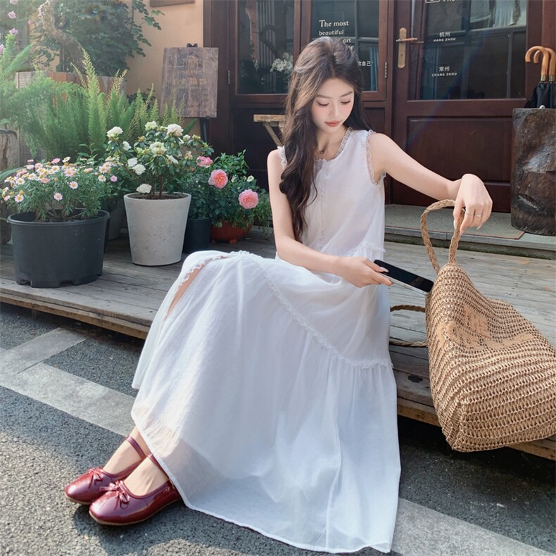 2026年夏季新款时尚潮流舒适飘逸大摆仙女连衣裙,女装连衣裙,心心服饰